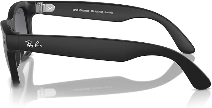 Meta Wayfarer Square Sunglasses, Matte Black/Polarized Gradient Graphite, Regular